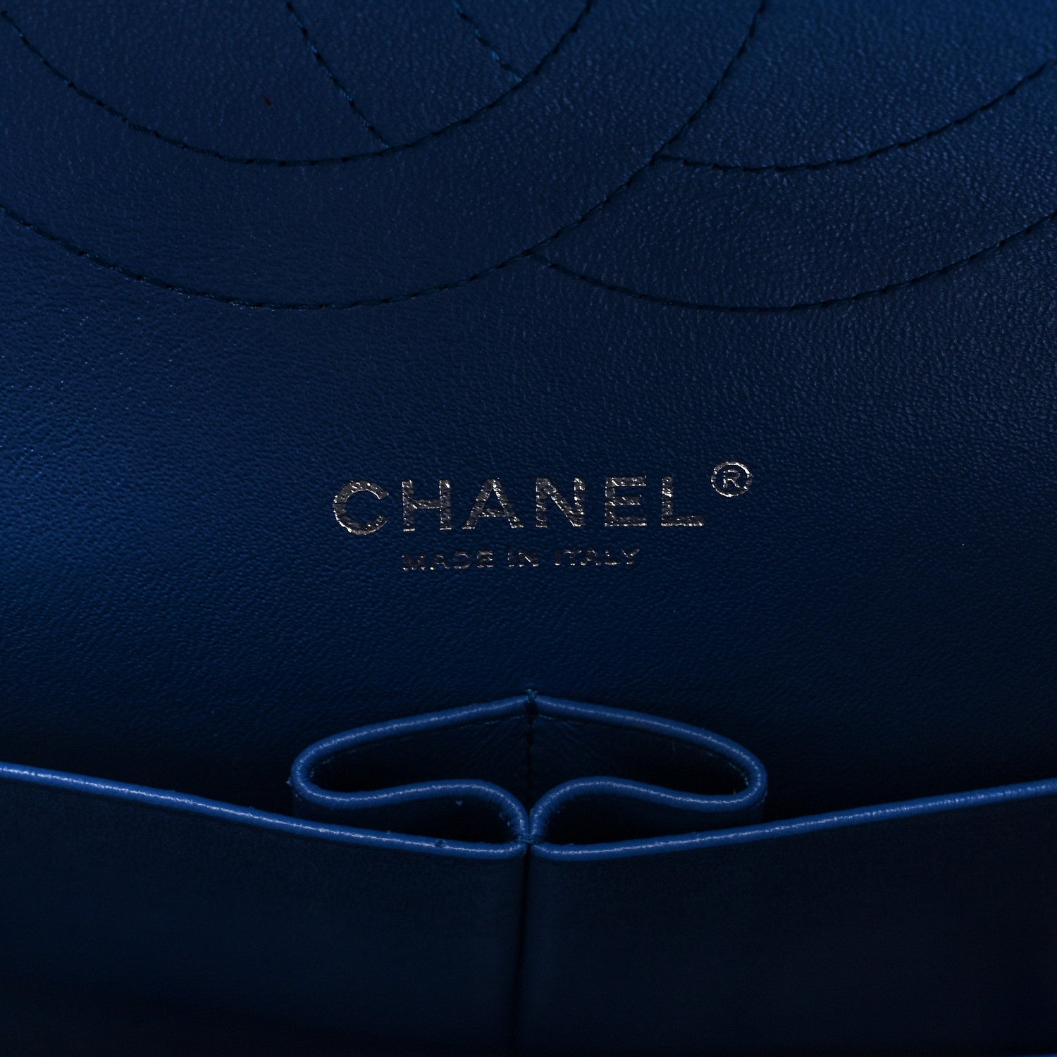 Chanel Caviar Chevron Quilted Jumbo Double Flap Blue 6 of 9