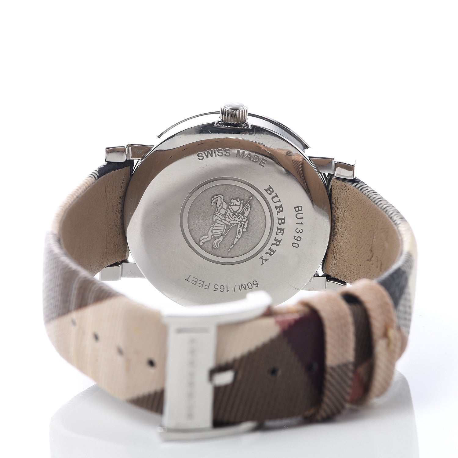 Burberry Stainless Steel Calfskin 38mm Heritage Nova Check Quartz Watch BU1390 5 of 6