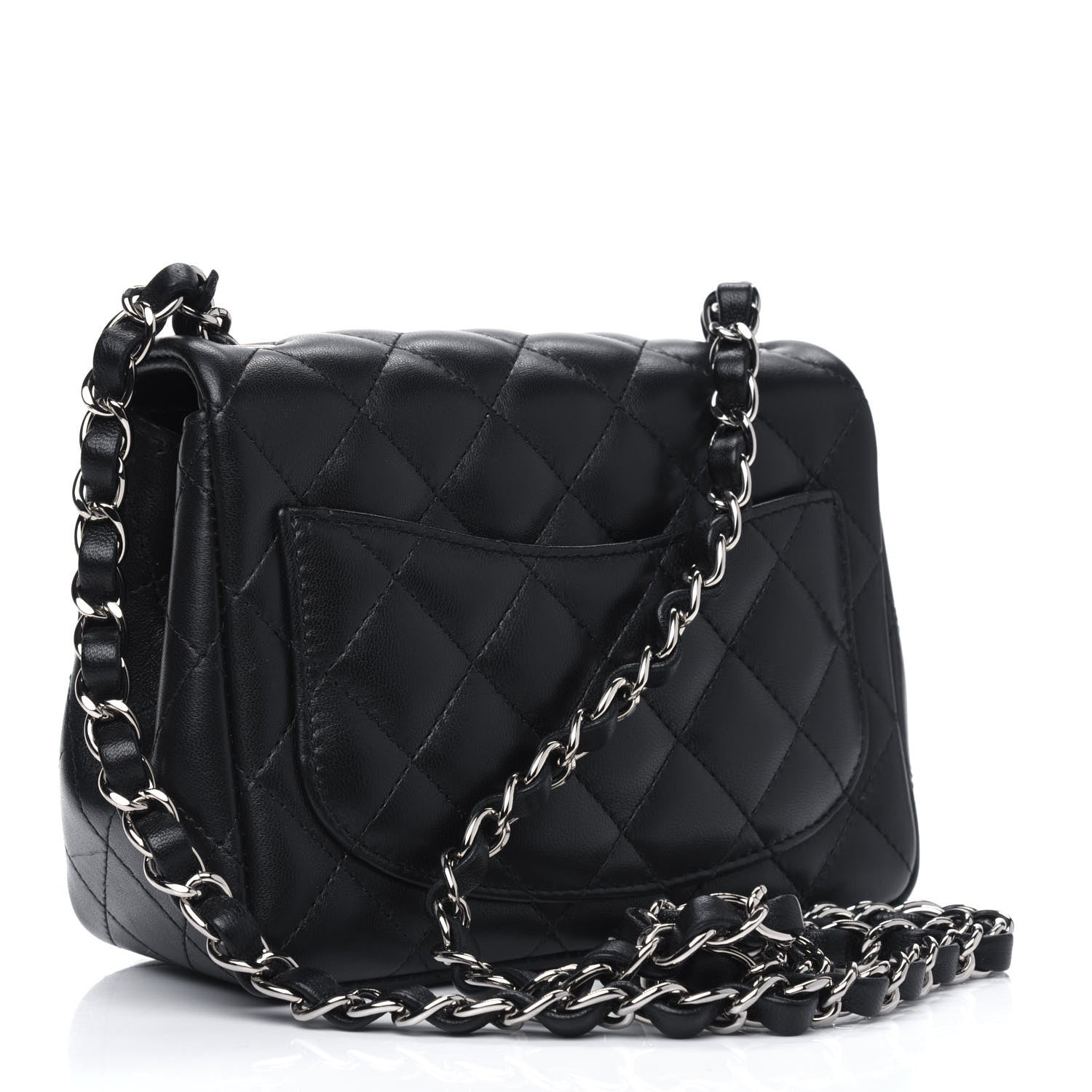 Chanel Lambskin Quilted Mini Square Flap Black 2 of 5