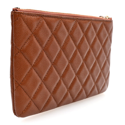 Chanel Caviar Crystal Quilted Coco Candy Cosmetic Case Brown 3 of 9
