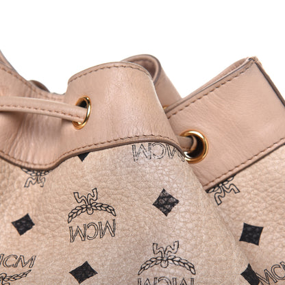 MCM Visetos Essential Drawstring Bucket Bag Beige 18 of 29