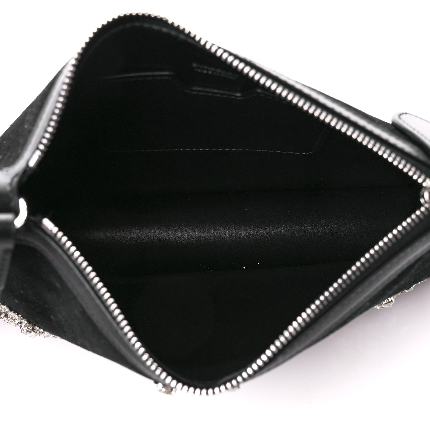 Burberry Velvet Crystal TB Equestrian Knight Shoulder Bag Black 5 of 9