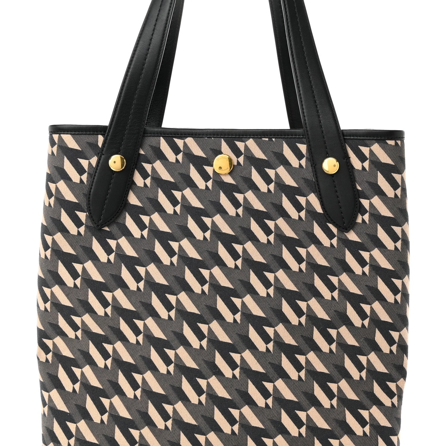 Mulberry Econyl Nylon Jacquard Calfskin Monogram Shopper Tote Black 7 of 9