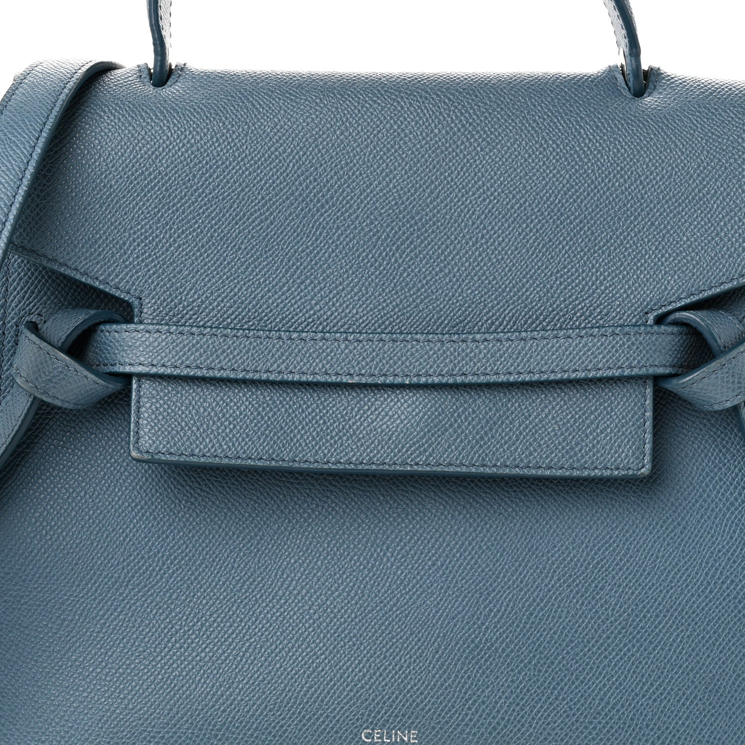 Celine Grained Calfskin Micro Belt Bag Washed Blue 8 of 10