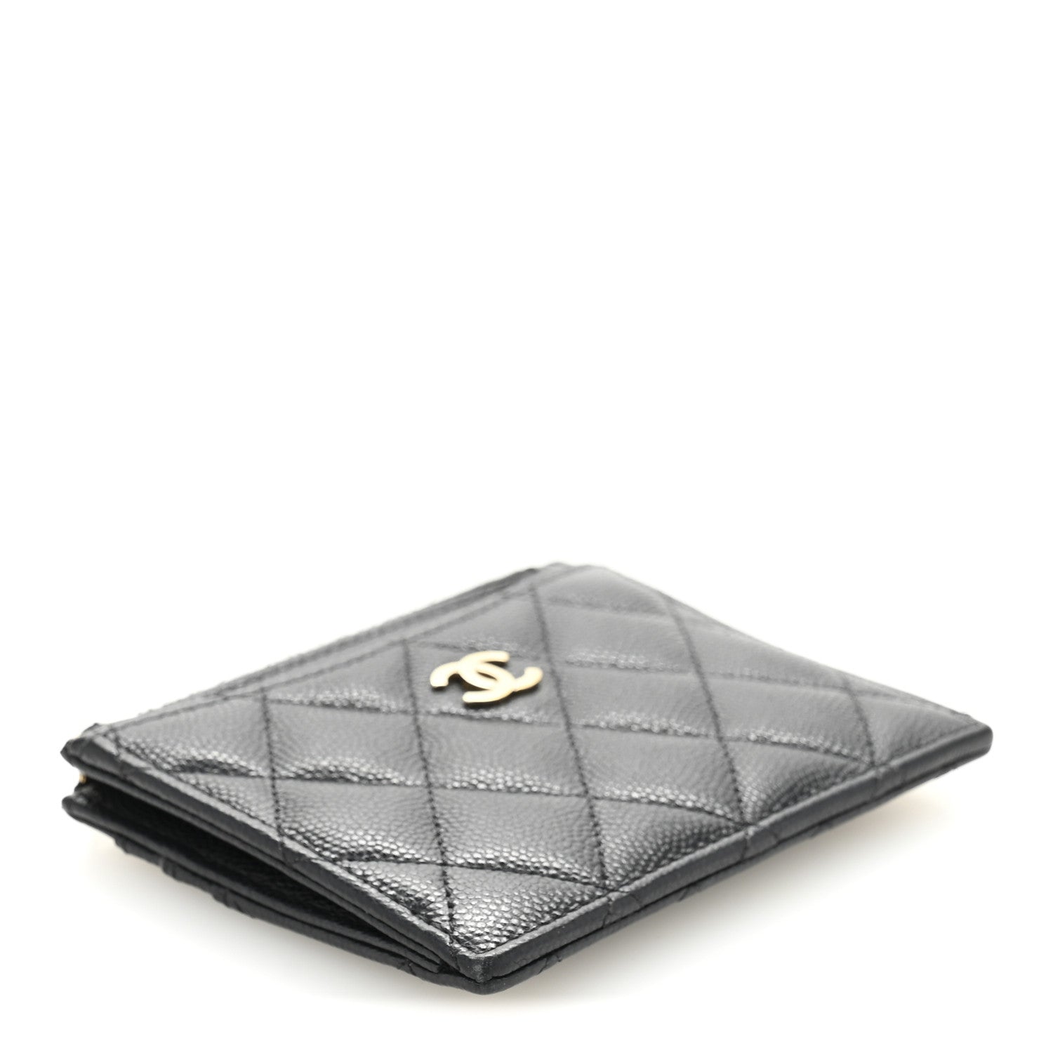 Chanel Caviar Quilted CC Zip Card Holder Black 4 of 10