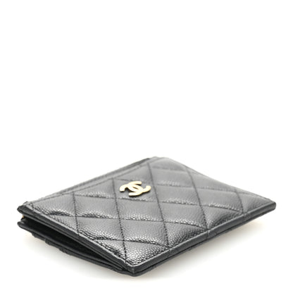 Chanel Caviar Quilted CC Zip Card Holder Black 4 of 10