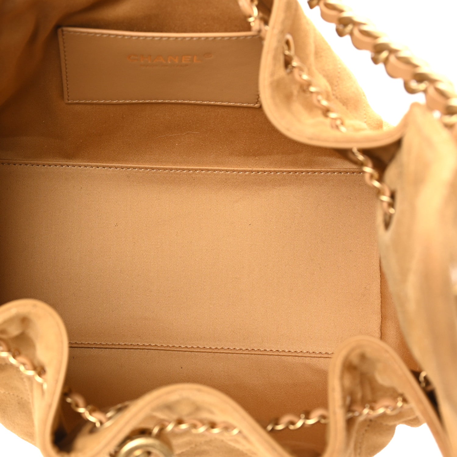 Chanel Suede Quilted Small Chanel 25 Handbag Beige 5 of 10