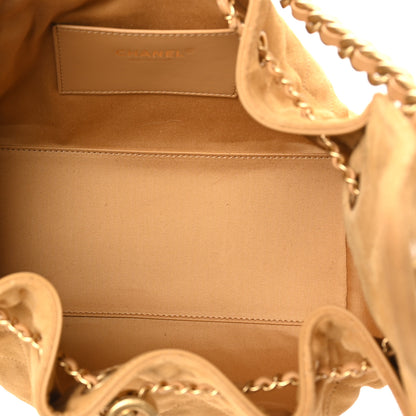 Chanel Suede Quilted Small Chanel 25 Handbag Beige 5 of 10
