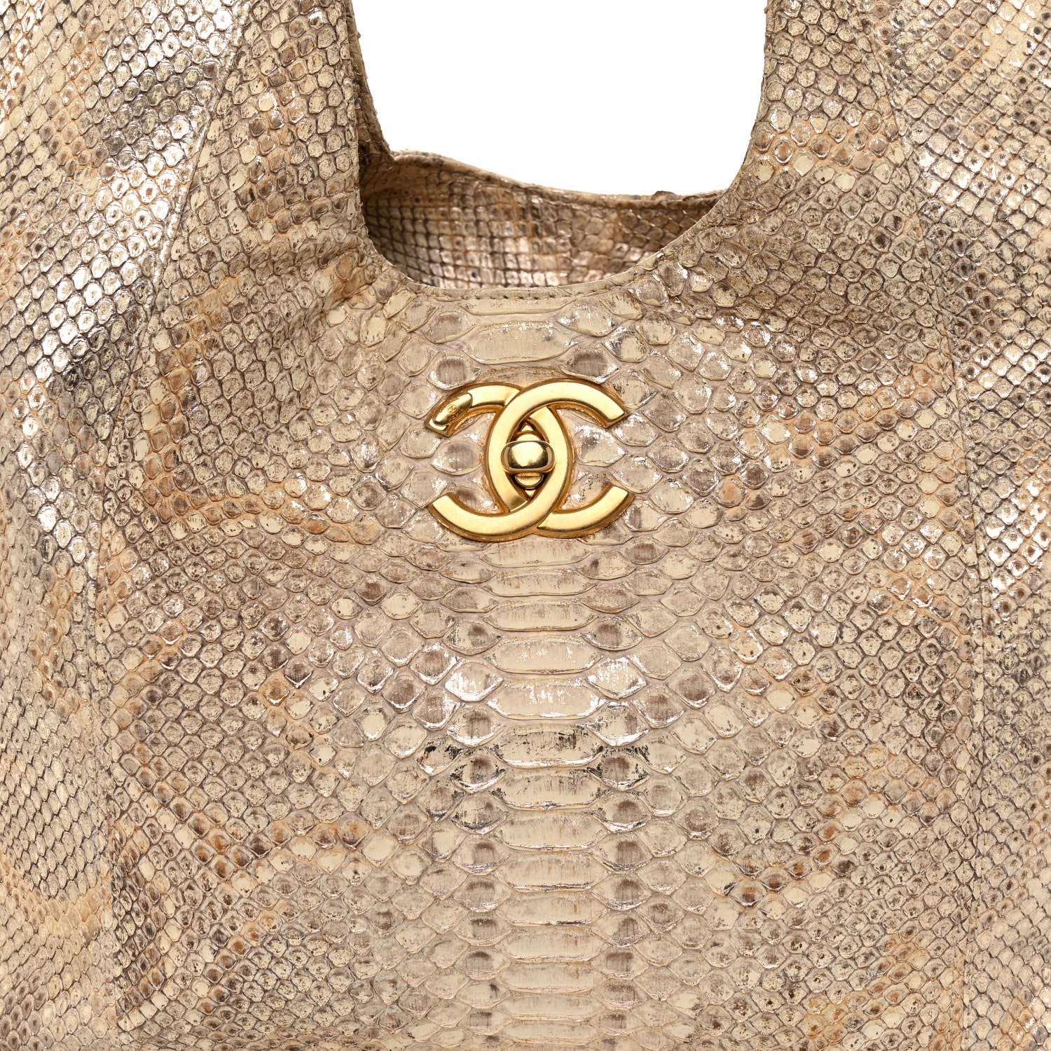 Chanel Snakeskin CC Hobo Beige 7 of 9