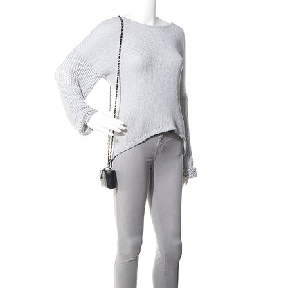 Chanel Lambskin Quilted Crystal Valentine Charms Mini Phone Holder Crossbody Bag Black 2 of 7