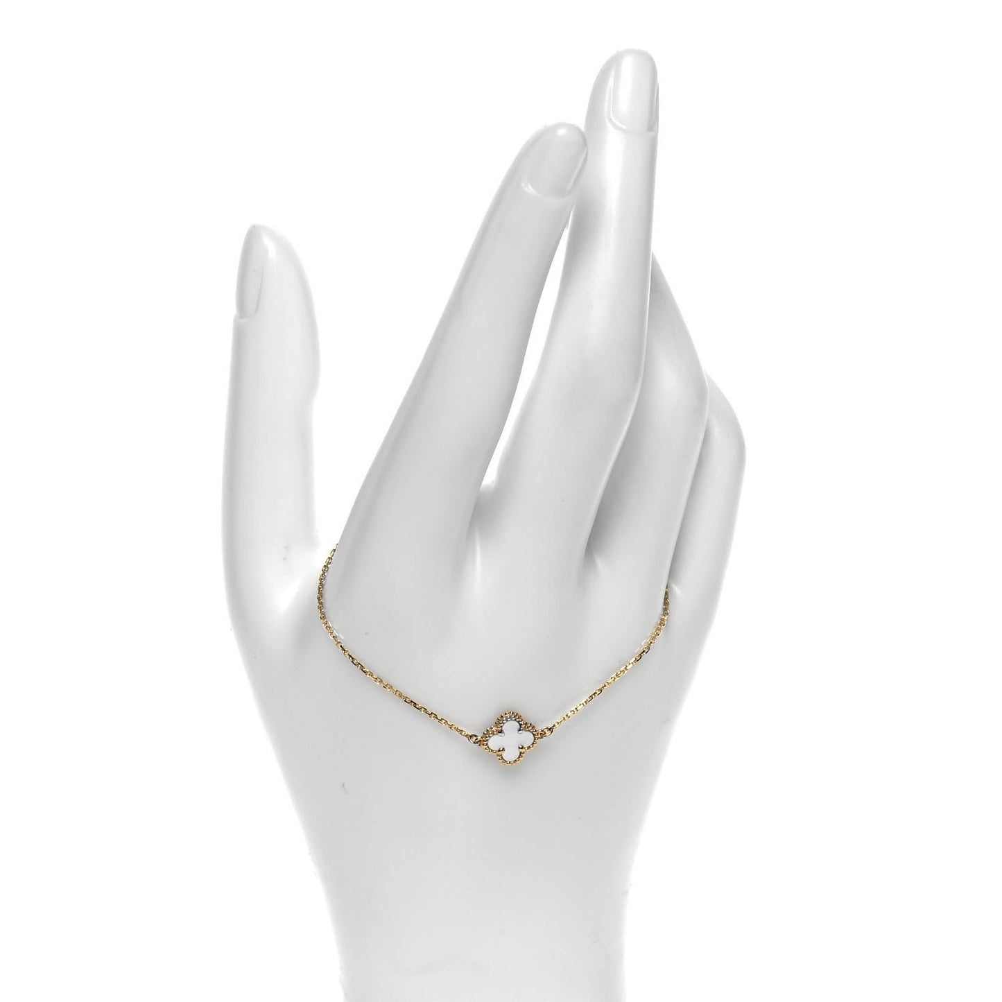18K Yellow Gold Mother of Pearl Sweet Alhambra Bracelet