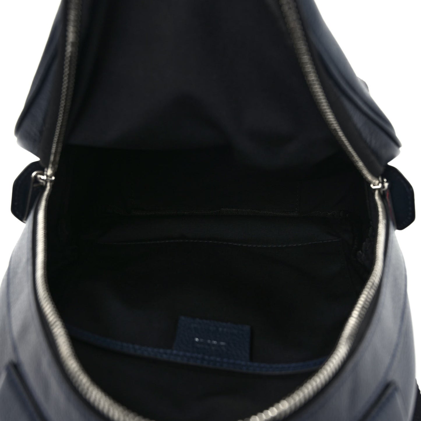 X SHAWN STUSSY Grained Calfskin Ox Head Crossbody Backpack Navy Blue