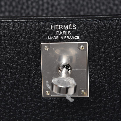 Hermes Taurillon Clemence Kelly Ado Backpack Black 6 of 8
