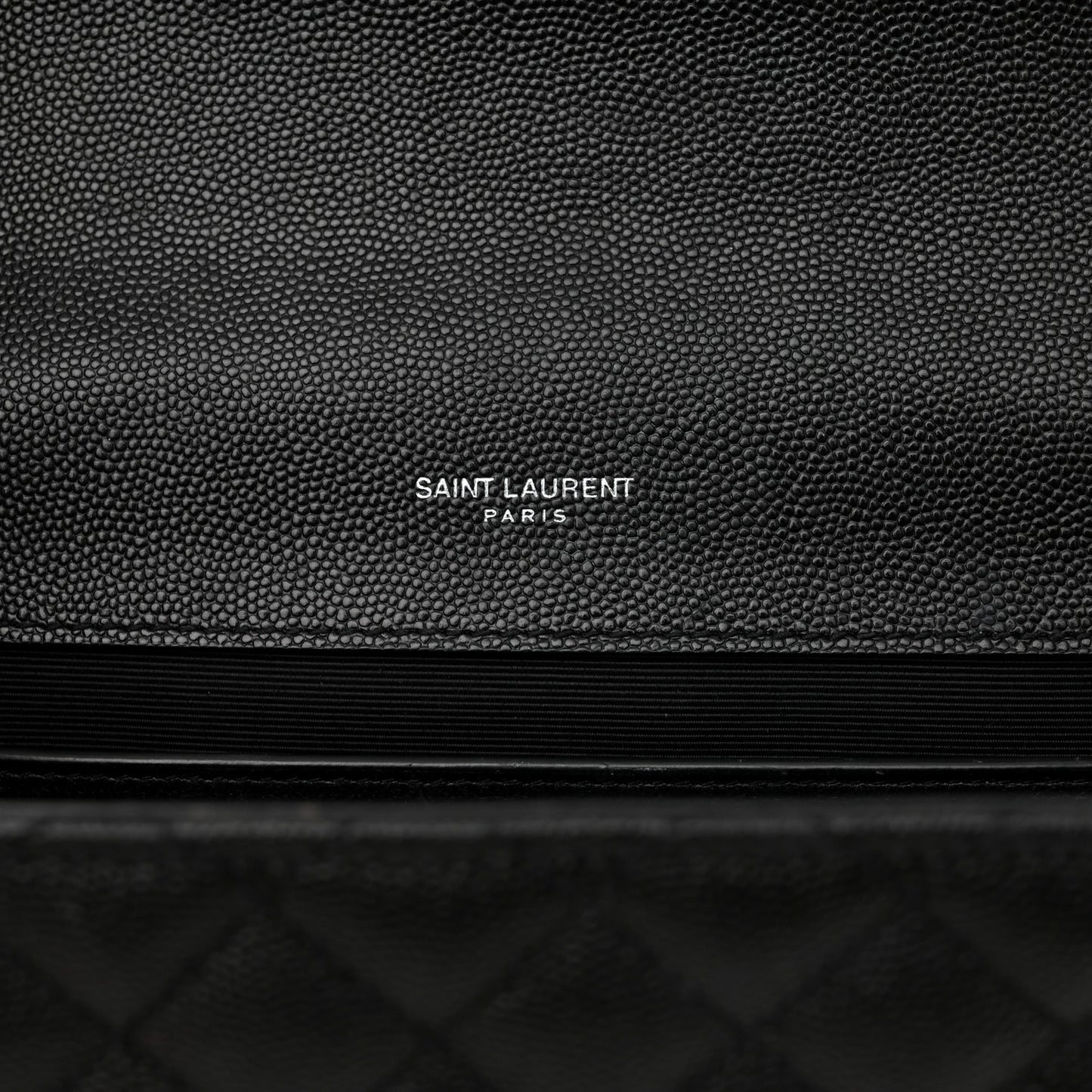 Grain De Poudre Textured Mixed Matelasse Triquilt Medium Monogram Satchel Black