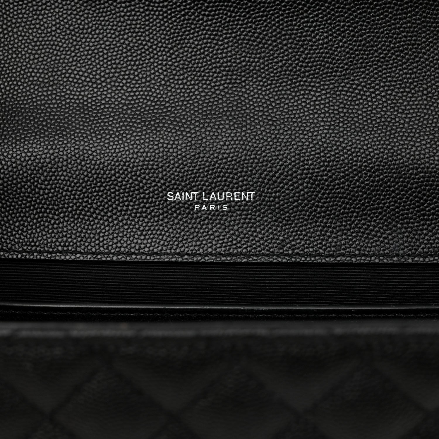 Saint Laurent Grain De Poudre Textured Mixed Matelasse Triquilt Medium Monogram Satchel Black 6 of 13