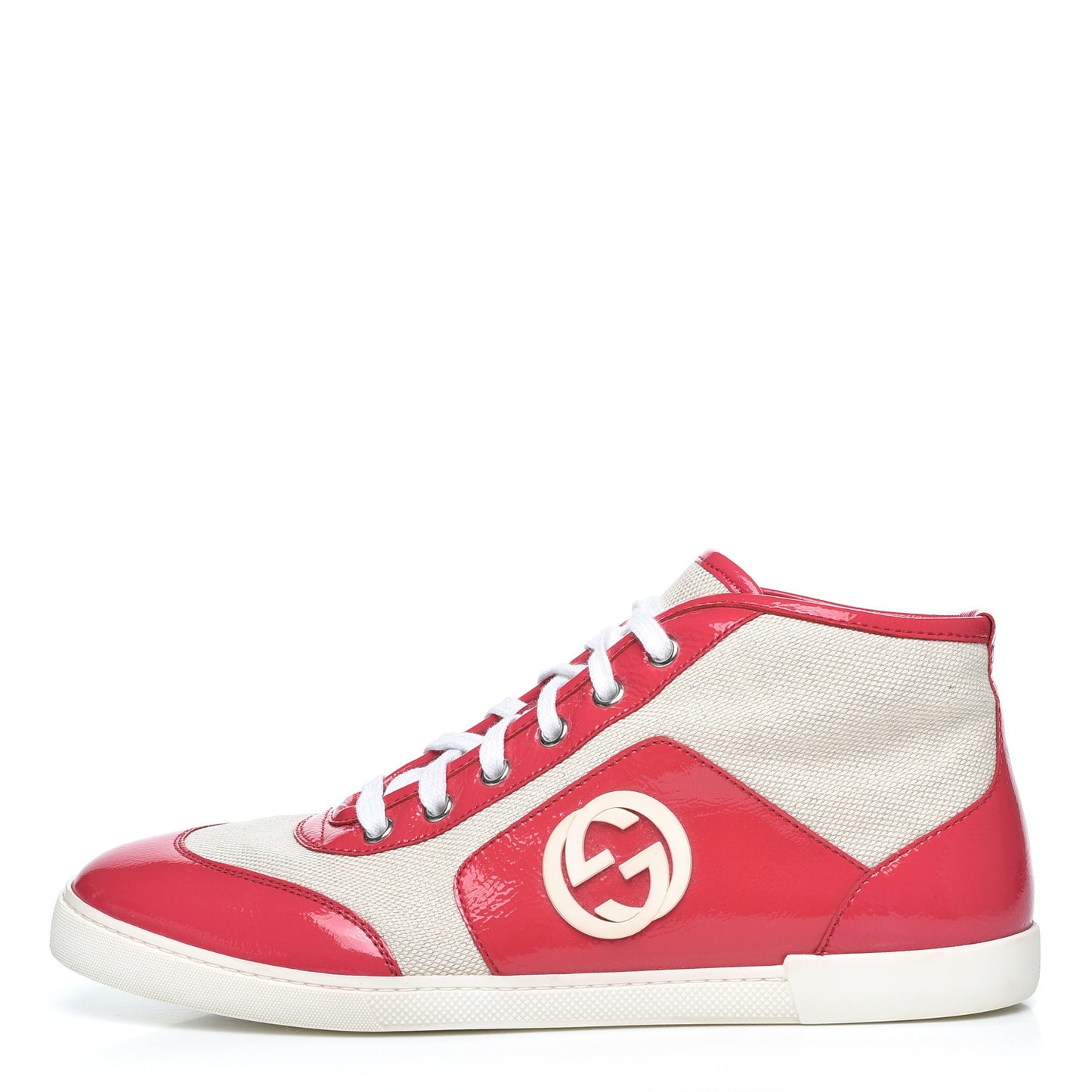 Canvas GG High Top Sneakers 40 Red