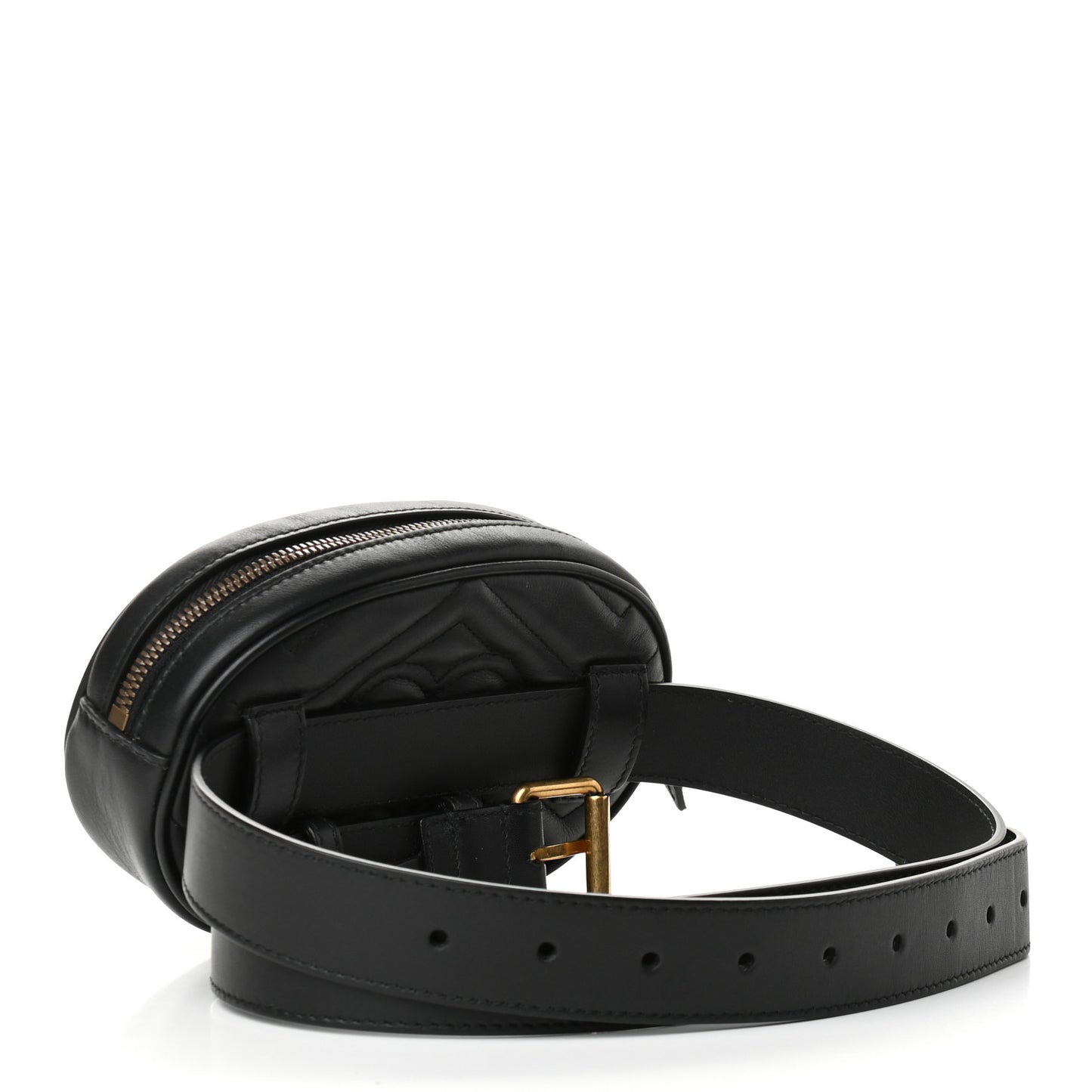 Calfskin Matelasse GG Marmont Belt Bag 85 34 Black