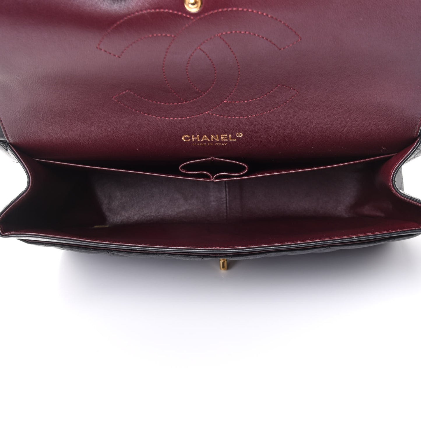 Lambskin Quilted Jumbo Double Flap Black