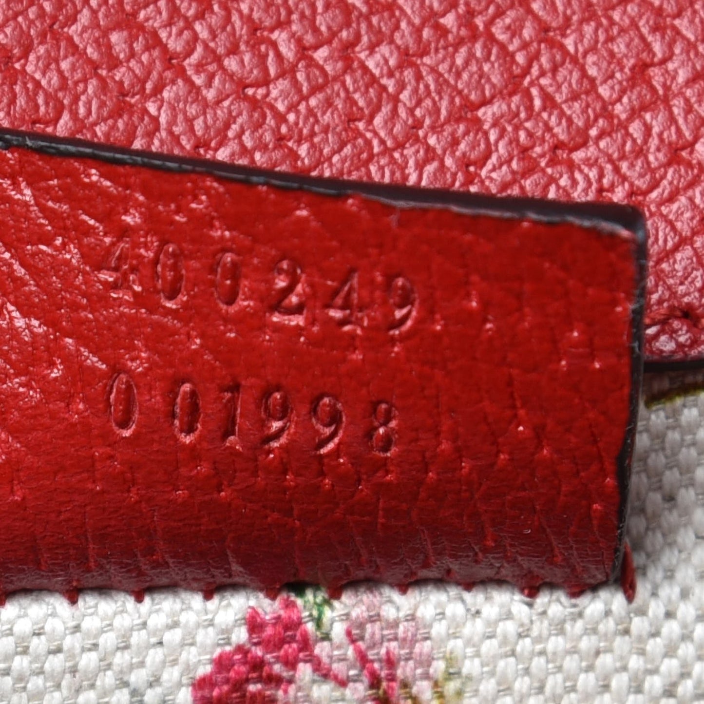 Calfskin Web Floral Embroidered Small Dionysus Shoulder Bag Hibiscus Red