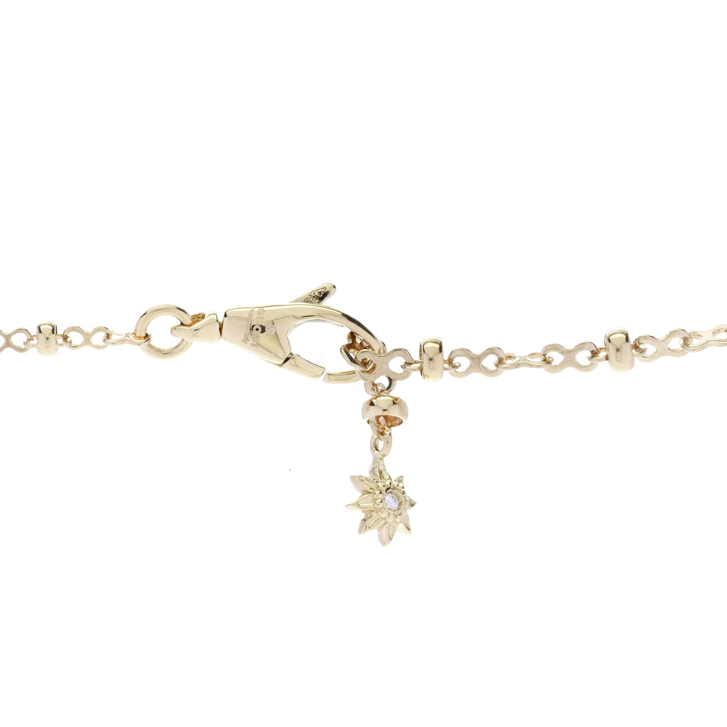 Gucci 18K Yellow Gold Diamond Flora Necklace 4 of 7