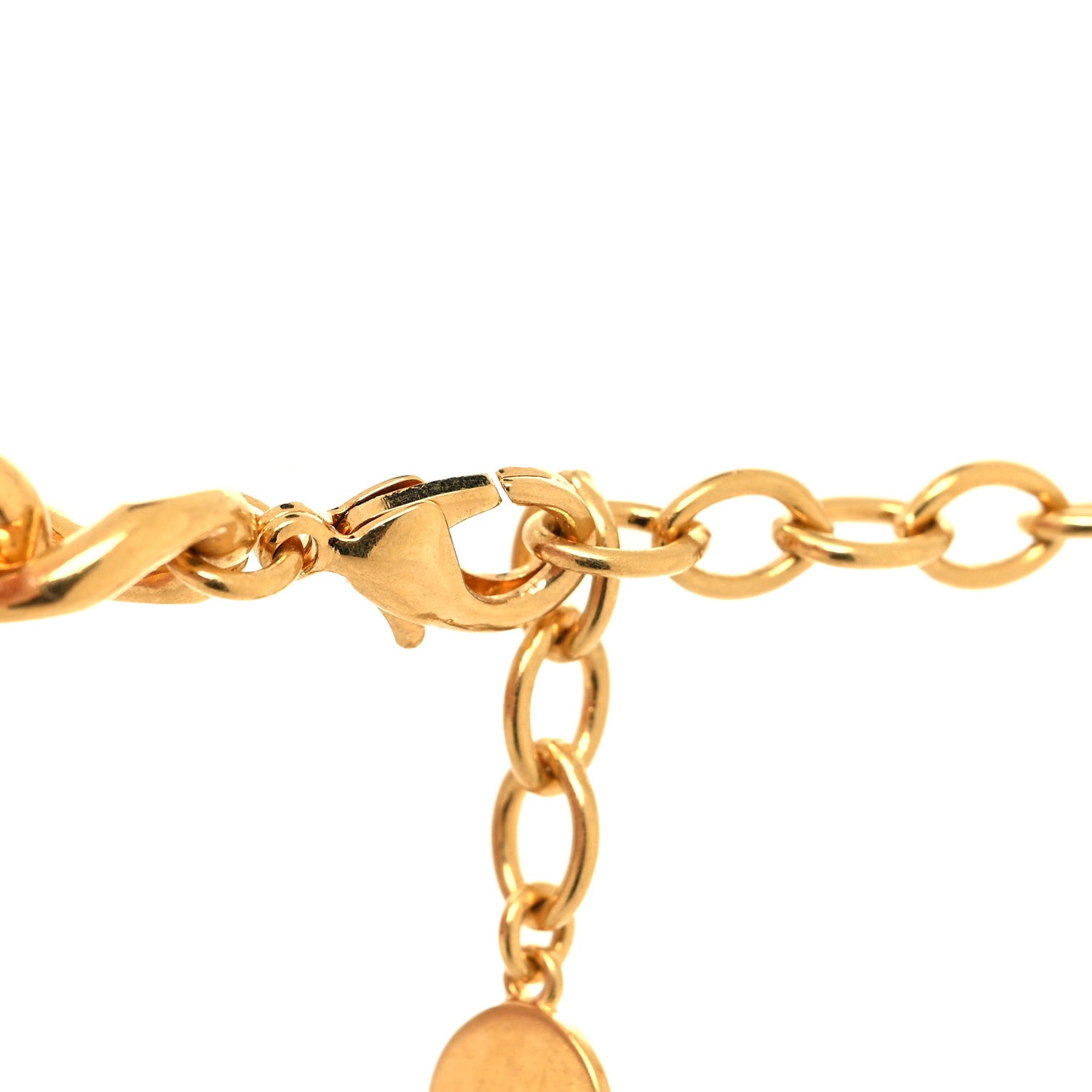 Christian Dior Metal CD Choker Necklace Gold 4 of 5