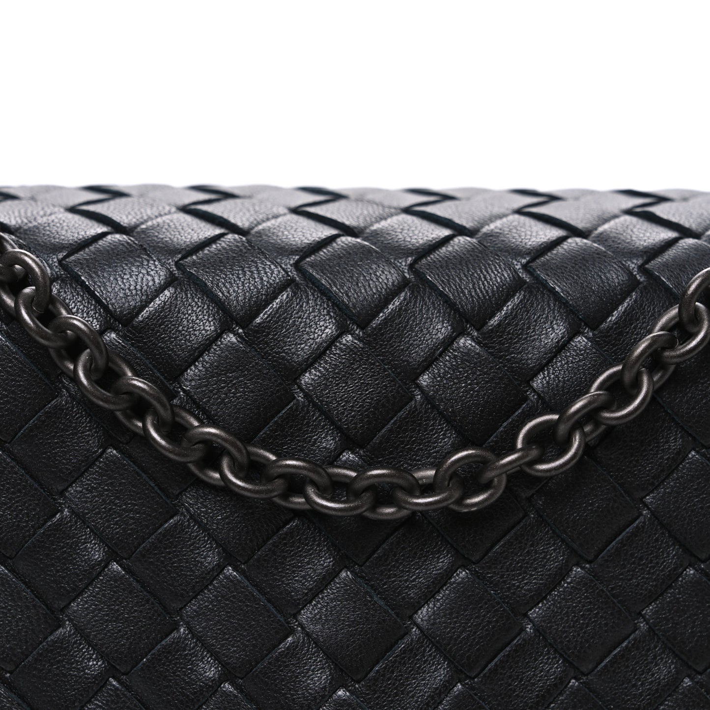 Nappa Intrecciato Baby Olimpia Shoulder Bag Black