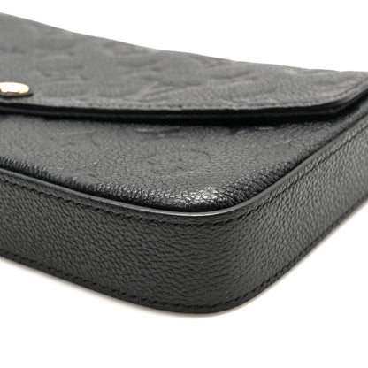 Louis Vuitton Empreinte Pochette Felicie Chain Wallet Black 9 of 9