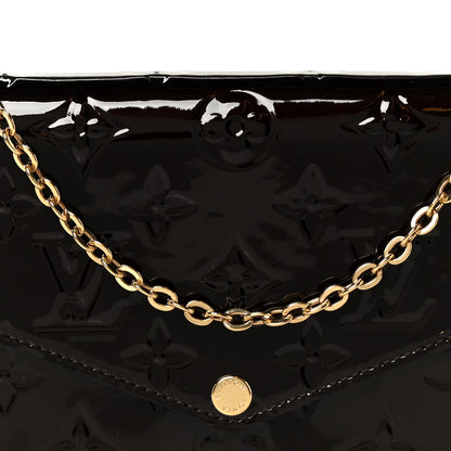 Louis Vuitton Vernis Pochette Felicie Chain Wallet Amarante 13 of 15