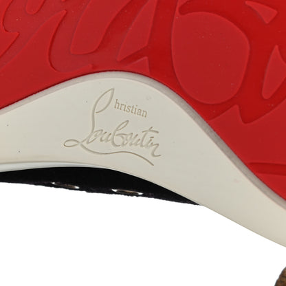 Christian Louboutin Velvet Stamp Floral Orlato High Top Flat Sneakers 37 8 of 10