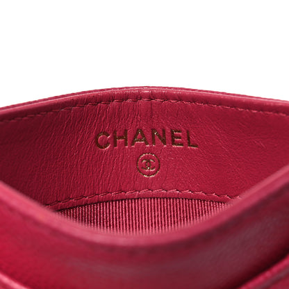 Chanel Caviar Quilted Card Holder Dark Pink 6 of 11