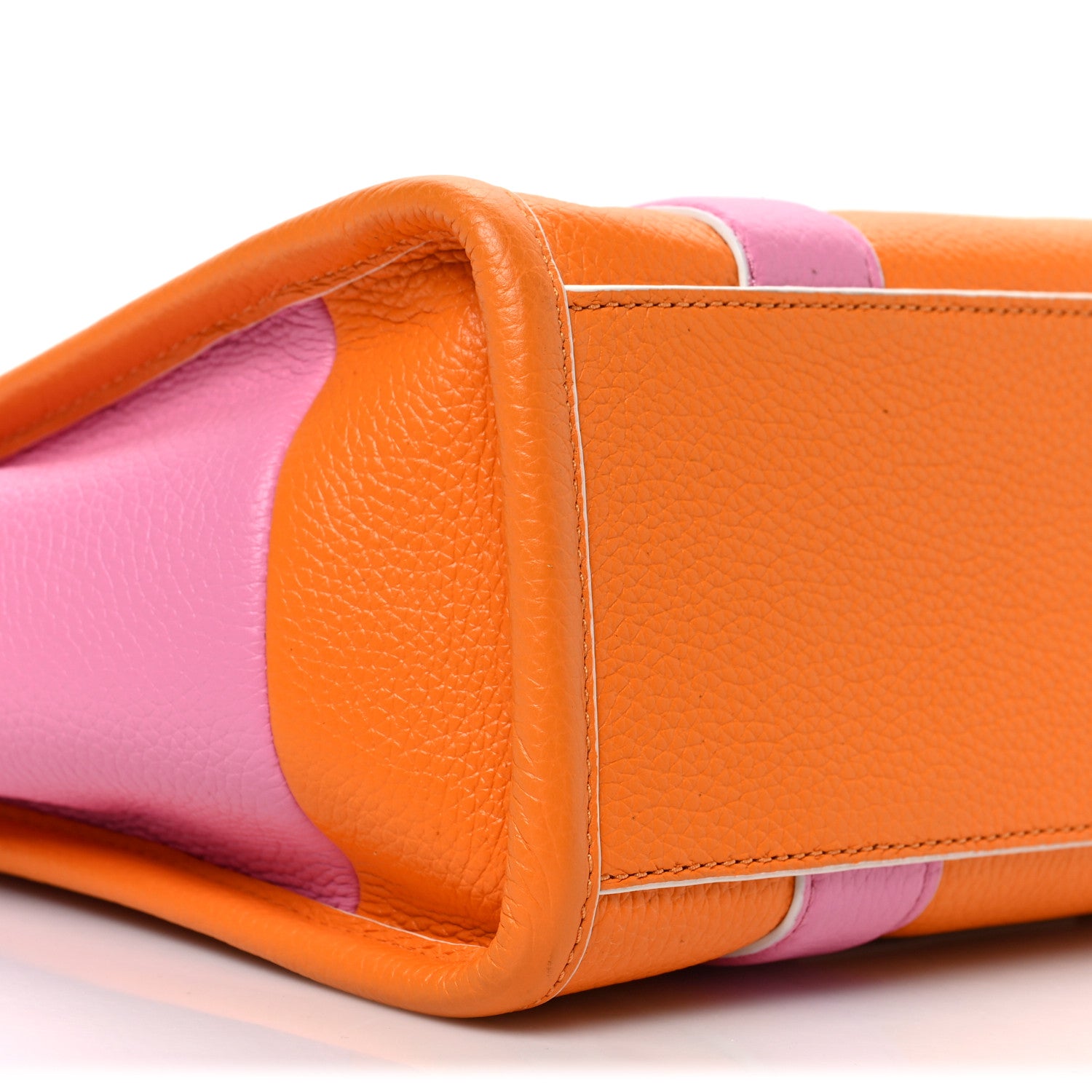 Marc Jacobs Grained Calfskin Small The Tote Bag Pink Orange 7 of 8