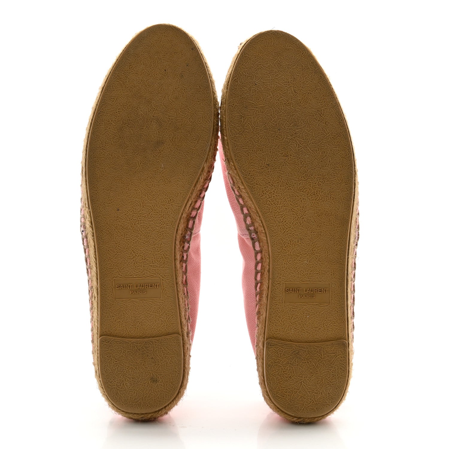 Saint Laurent Canvas Elba Light Logo Embroidered Espadrilles 37 Pink 5 of 12