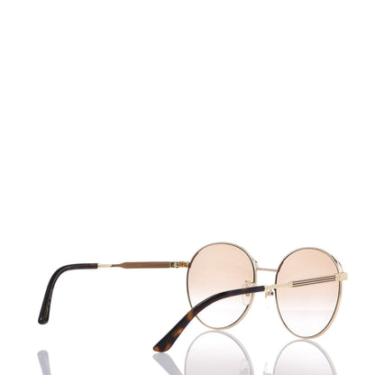 Gucci Web Round Sunglasses GG0206SK Gold 4 of 8