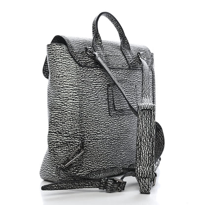 3.1 Phillip Lim Textured Calfskin Large Pashli Satchel Black Cream 3 of 19