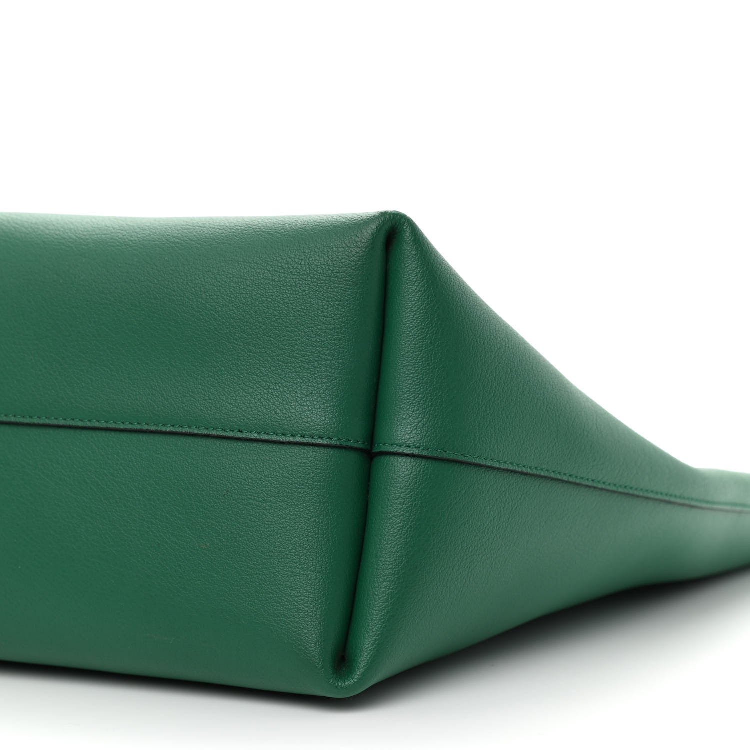 Saint Laurent Calfskin Large Shopping Tote Emerald Green 11 of 13