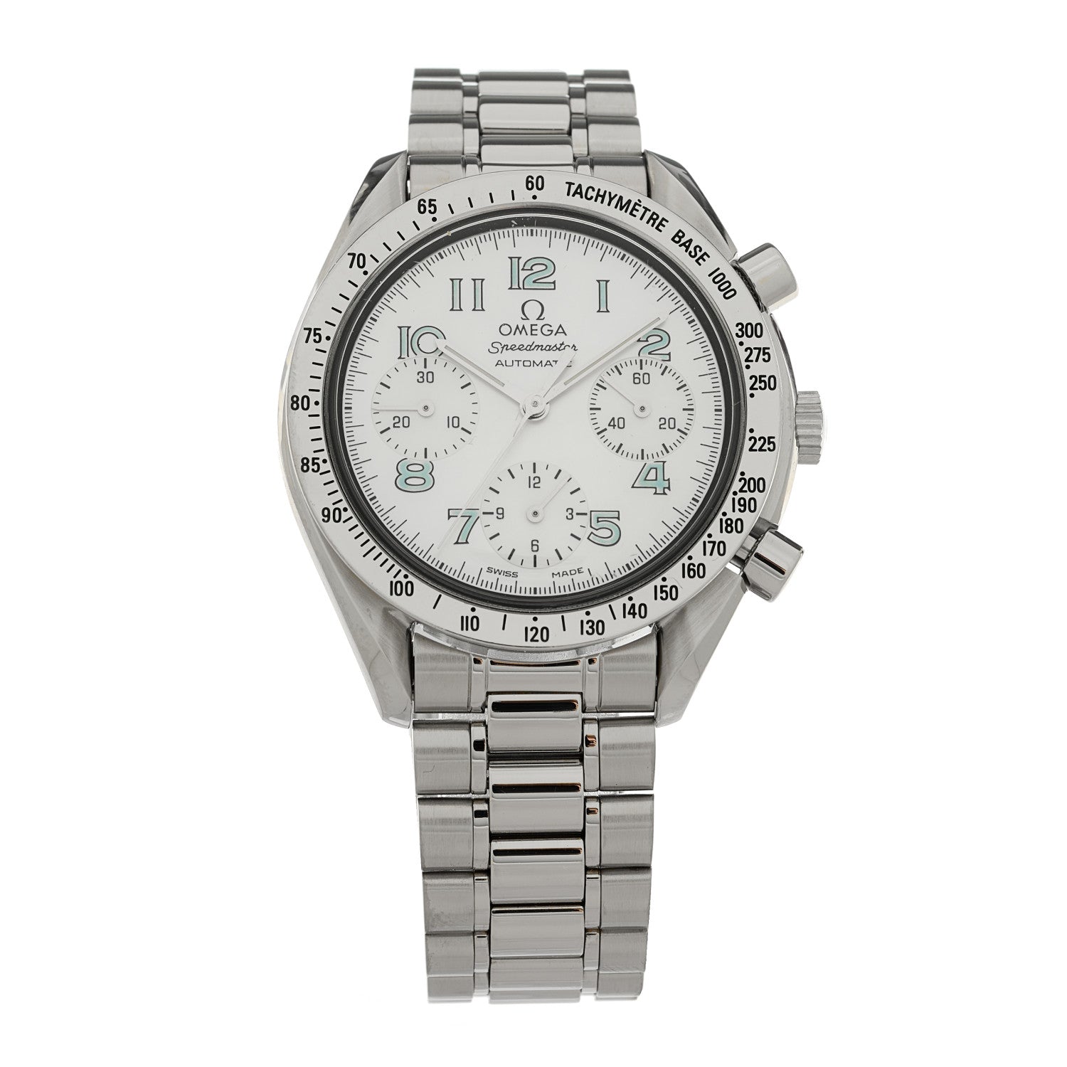 Omega Stainless Steel Mother of Pearl 39mm Speedmaster Chronograph Automatic Watch 3502.71 1 of 7