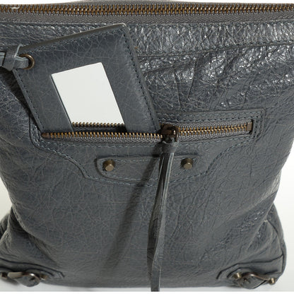 Balenciaga Agneau Classic Hardware Flat Crossbody Gris Tarmac 13 of 26