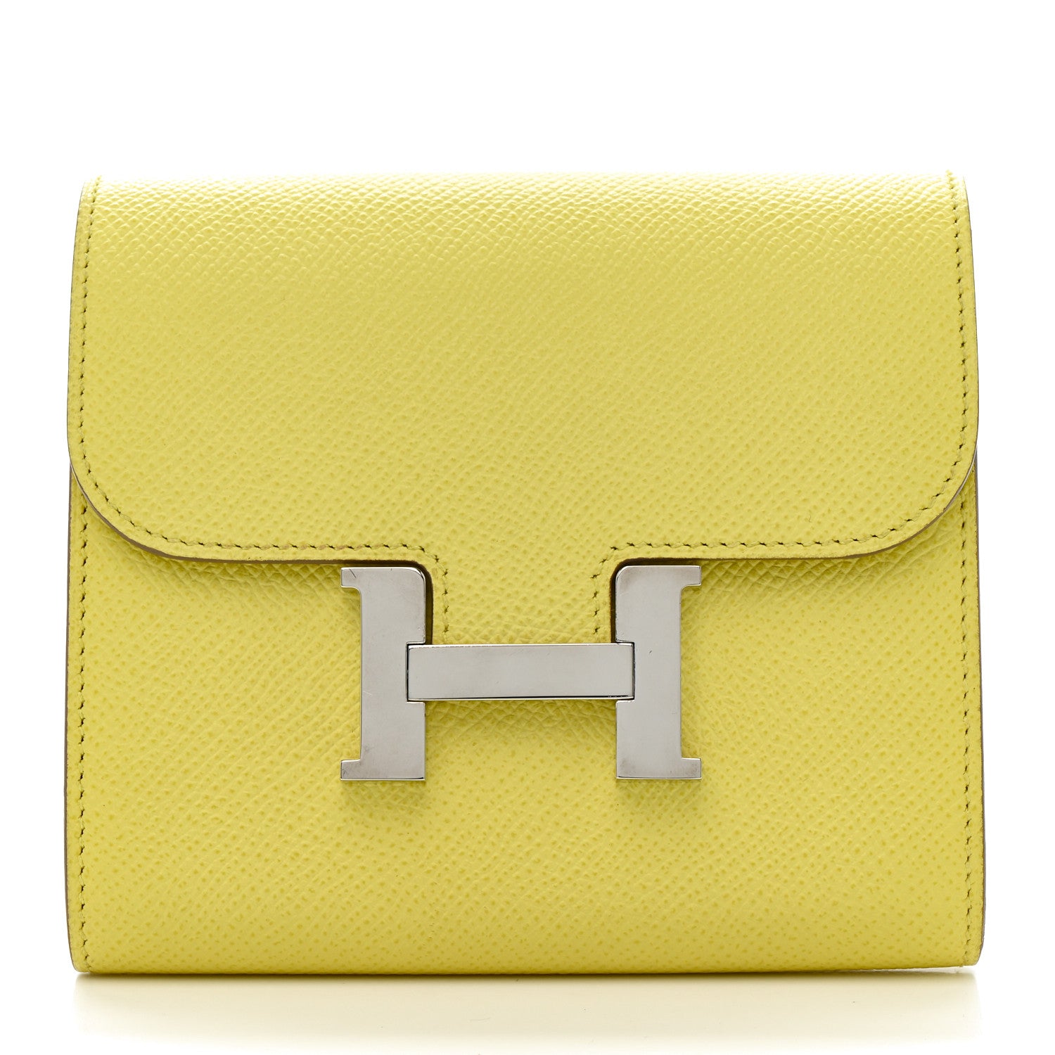 Hermes Epsom Constance Short Wallet Lime 1 of 8