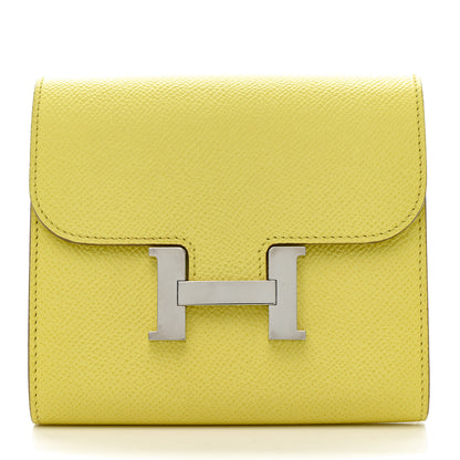 Hermes Epsom Constance Short Wallet Lime 1 of 8