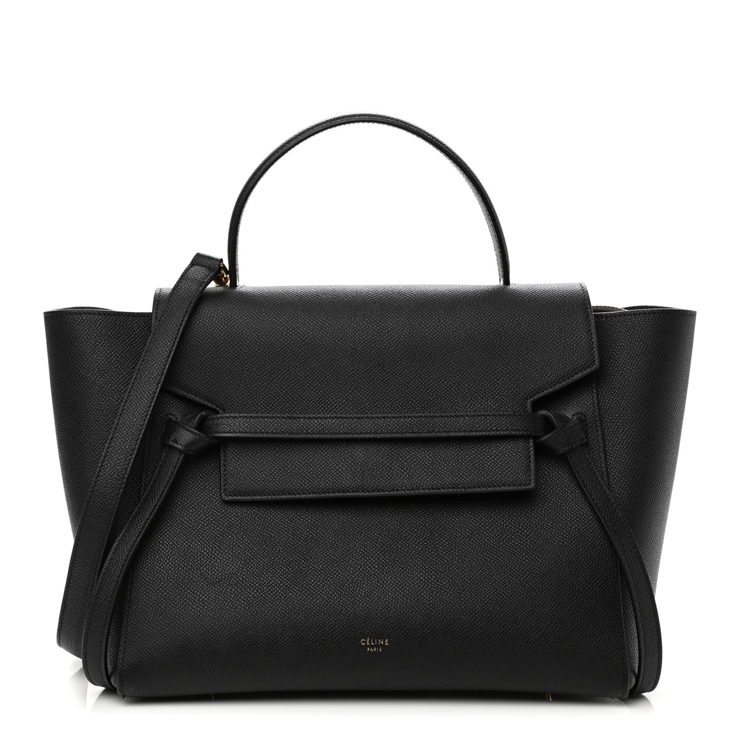 Grained Calfskin Mini Belt Bag Black