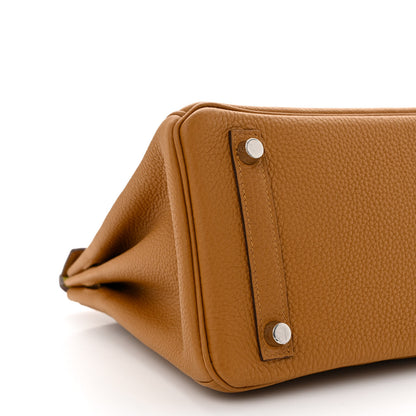 Hermes Togo Verso Birkin 25 Caramel Lime 10 of 12