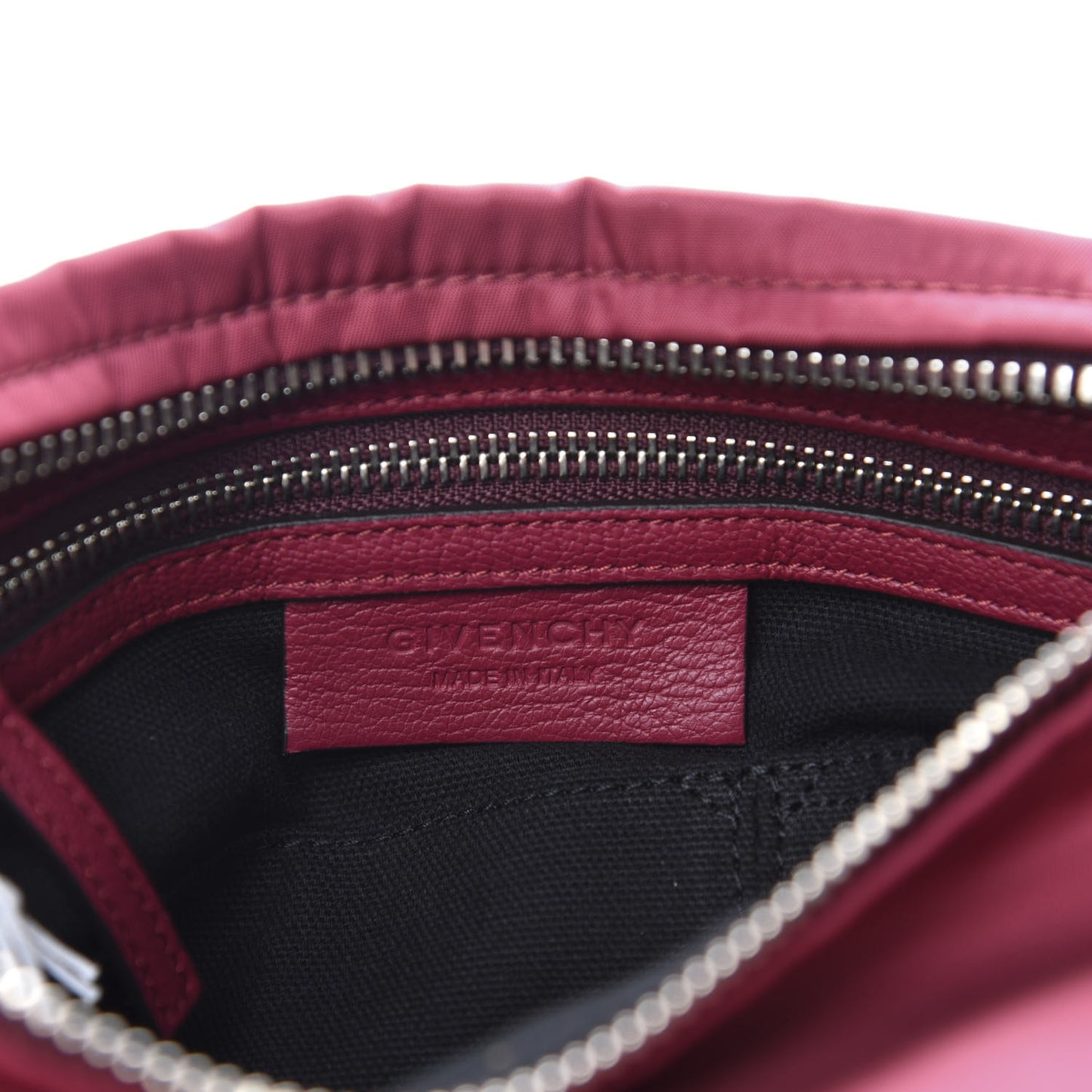 Nylon 4G Small Pandora Burgundy Red