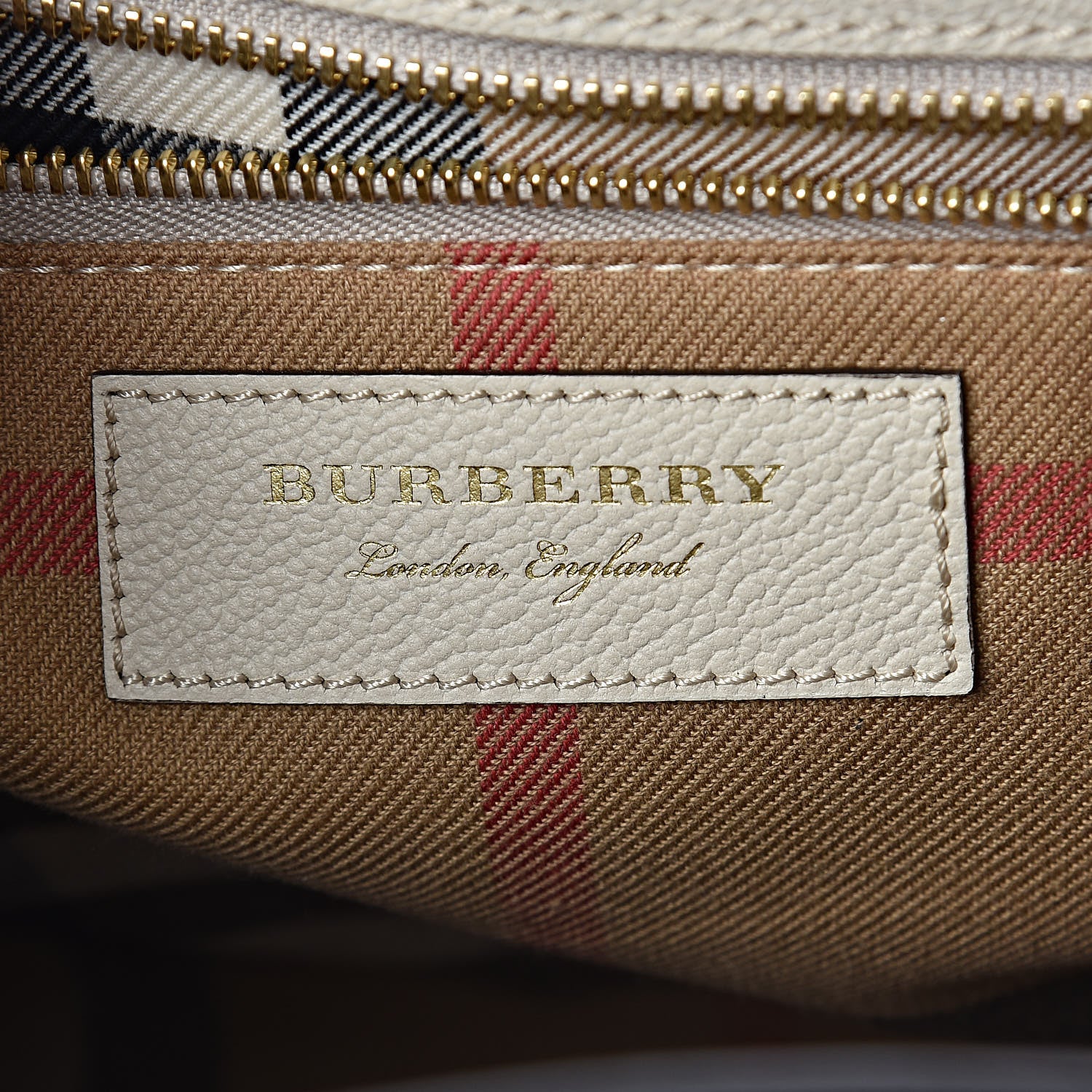 Burberry Soft Grain Calfskin Medium Buckle Tote Limestone 6 of 9