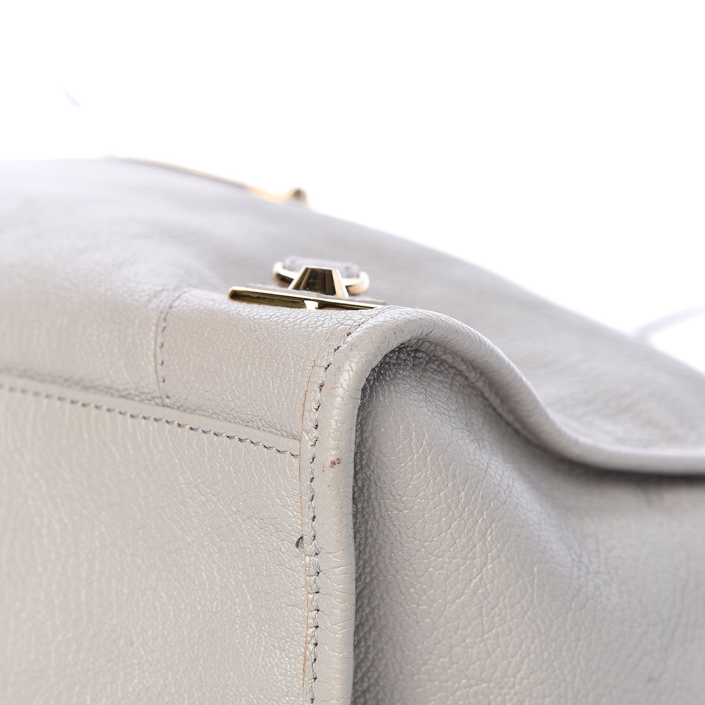 Chevre Gold Metallic Edge Hardware City Gris Glace