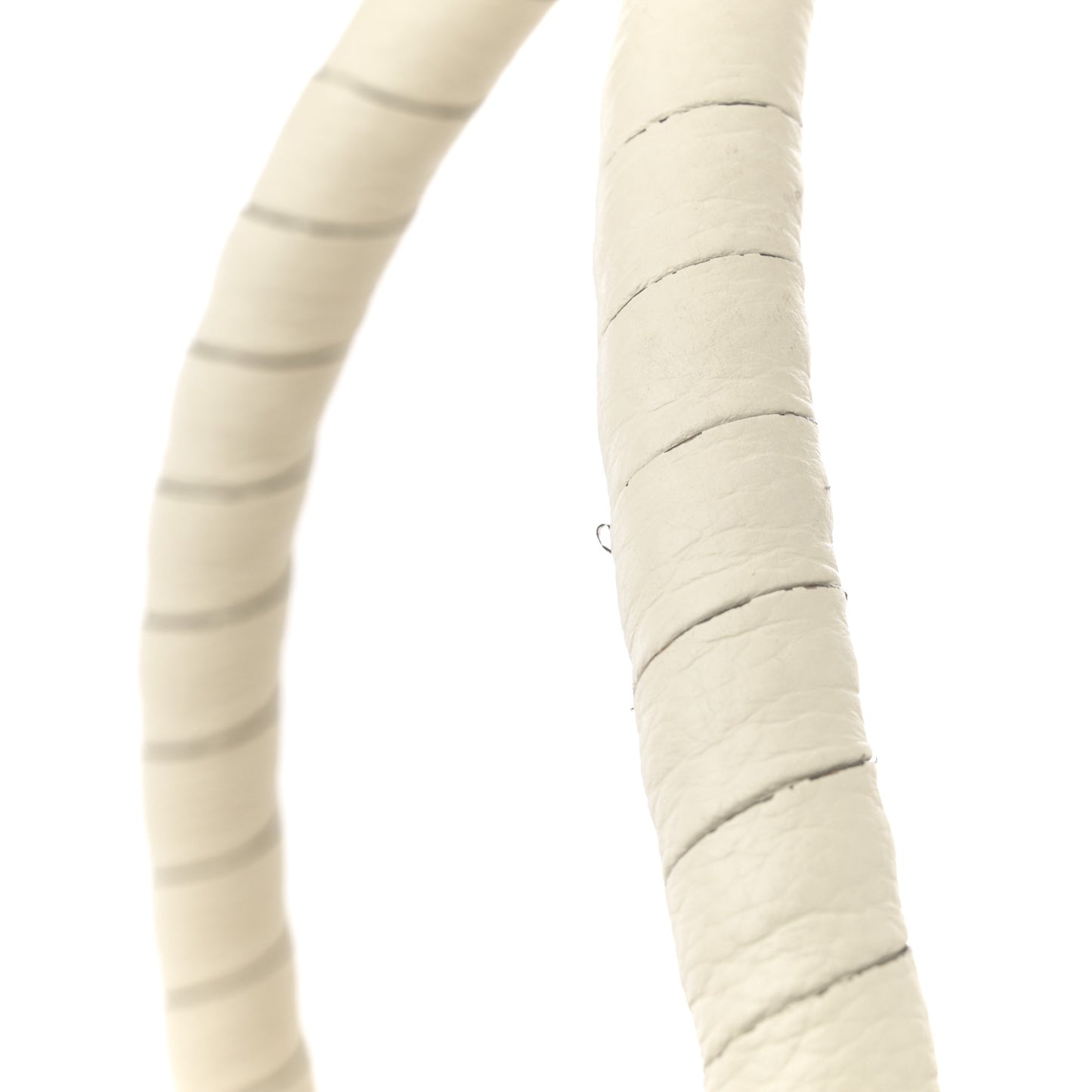 Raffia Grain Calfskin Medium Marcie Basket White