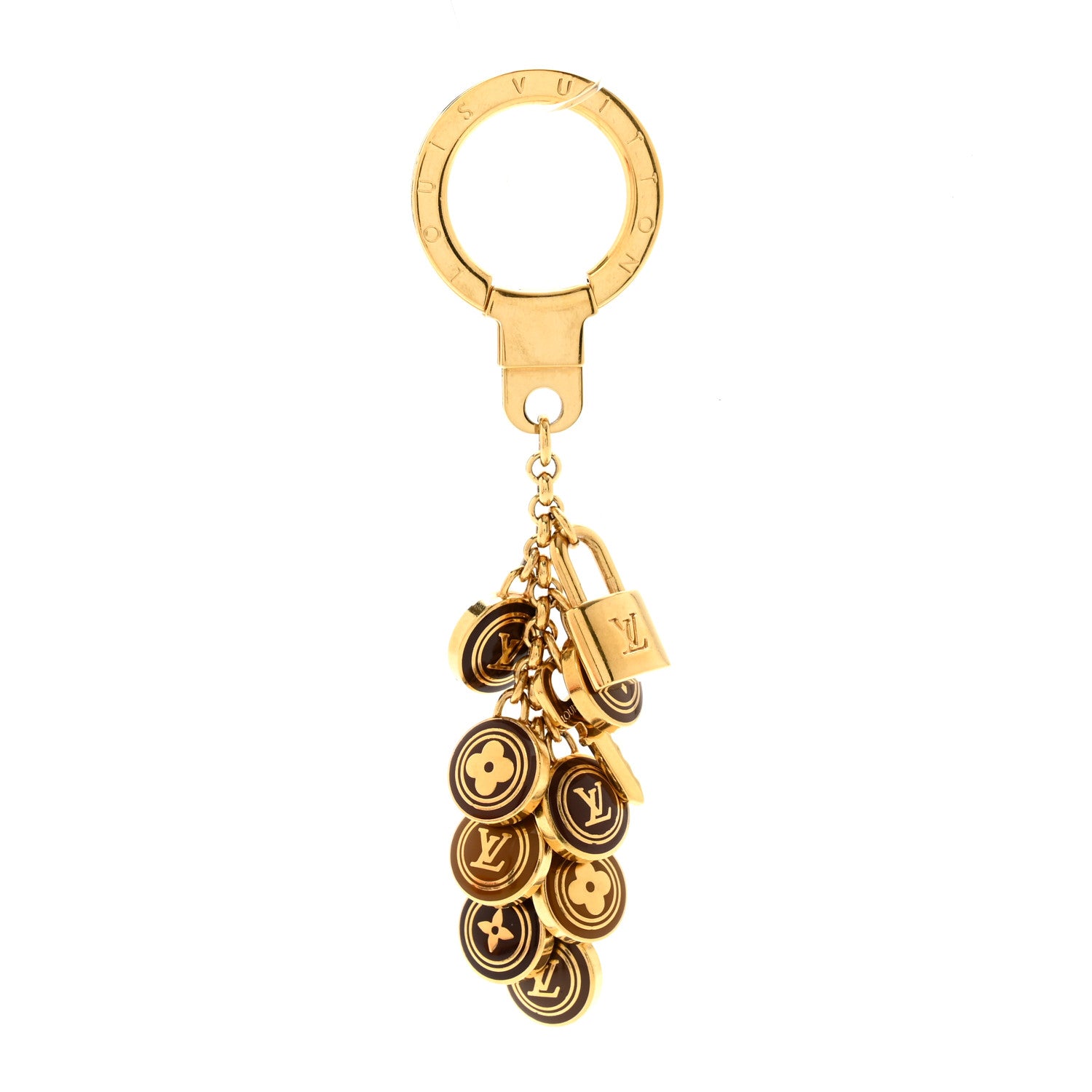 Louis Vuitton ゴールド キーリング Louis Vuitton Pastilles Key Ring Holder Brown 1556168 – FASHIONPHILE