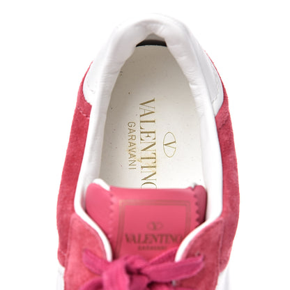 Valentino Garavani Suede Womens Flycrew Sneakers 39 Shadow Pink Optic White 6 of 9