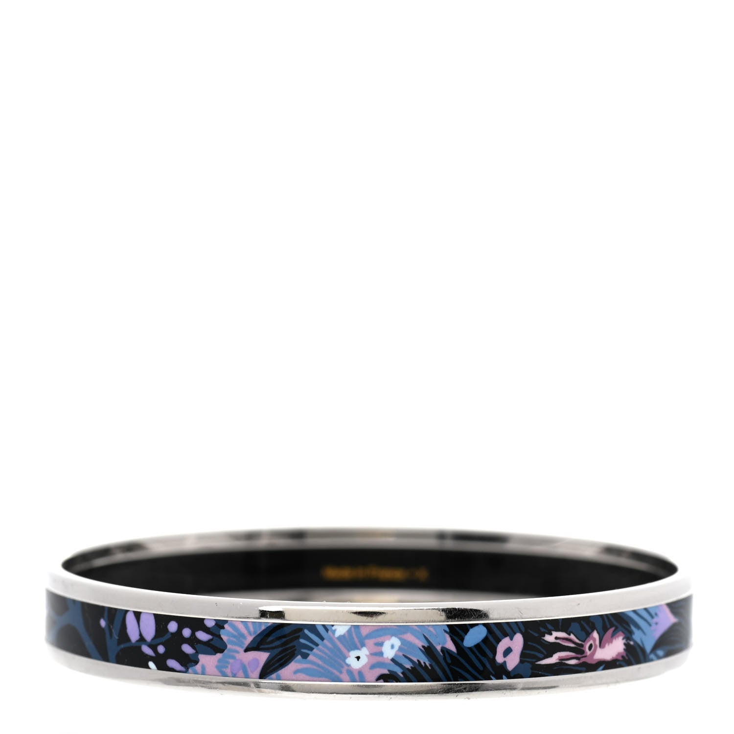 Hermes Enamel Printed Narrow Dans un Jardin Anglais Bracelet 65 Arts And Crafts 3 of 5