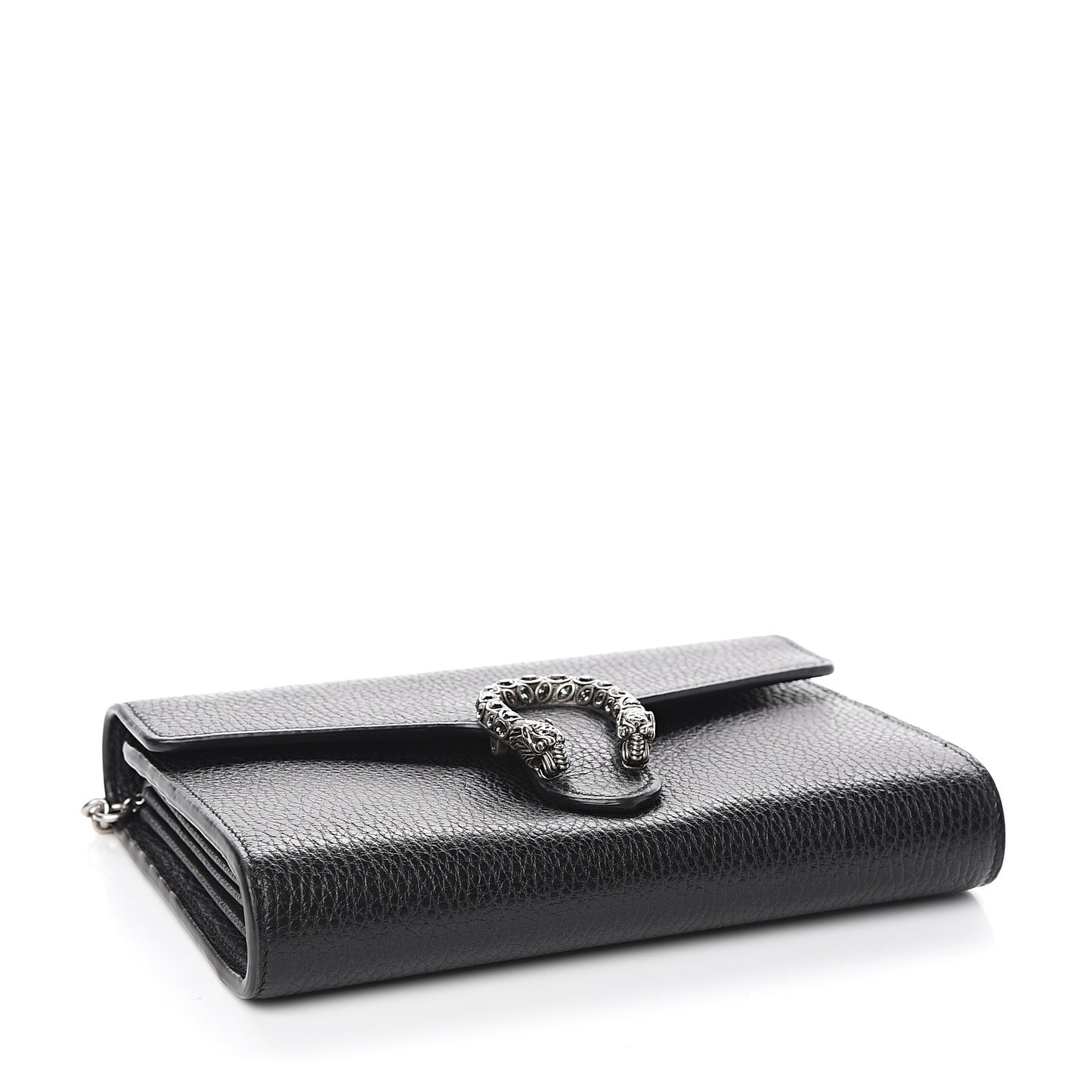 Calfskin Mini Dionysus Chain Wallet Black