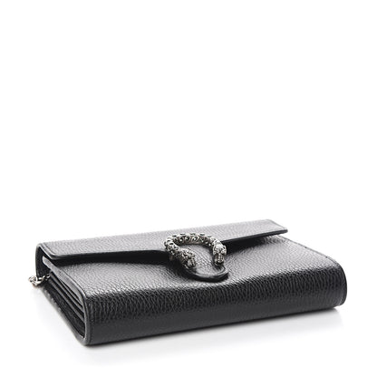 Gucci Calfskin Mini Dionysus Chain Wallet Black 3 of 10